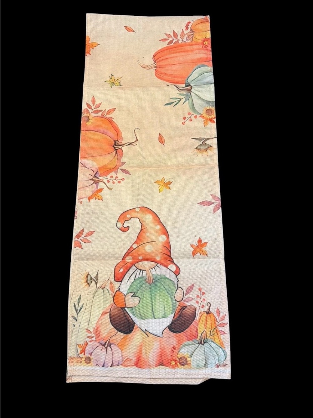 Fall Gnome Table Runner – Autumn Pumpkin & Leaves Decor new - Picture 2 of 3